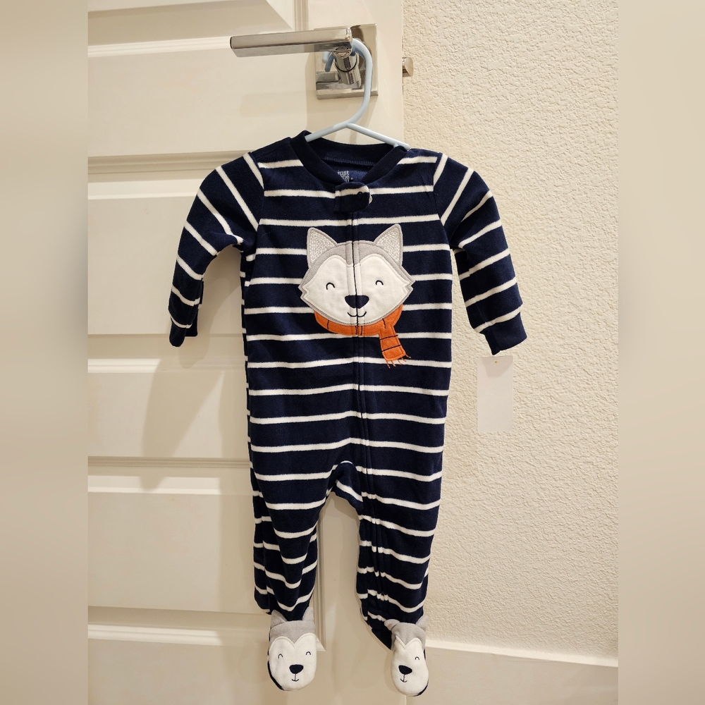 NWT Carter's Husky Zip Pajamas